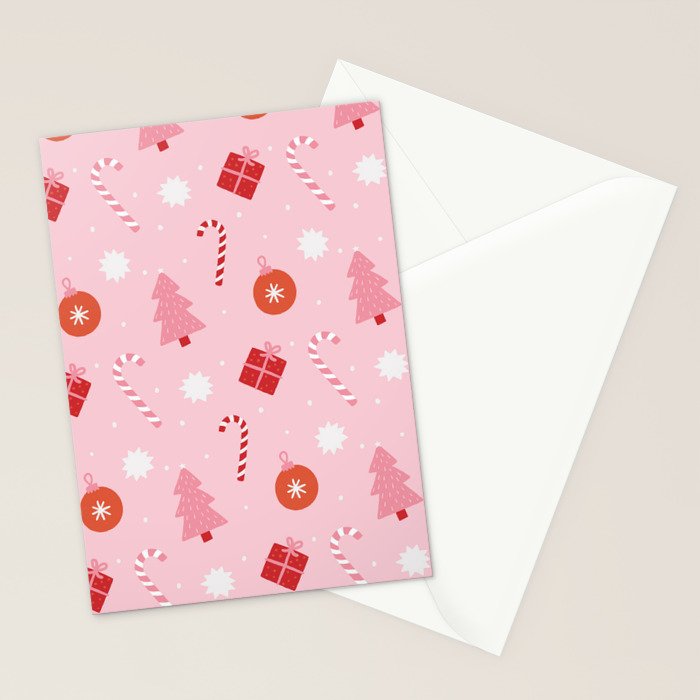 Christmas Fun - Pink Palette  Stationery Card Gallery Image 2