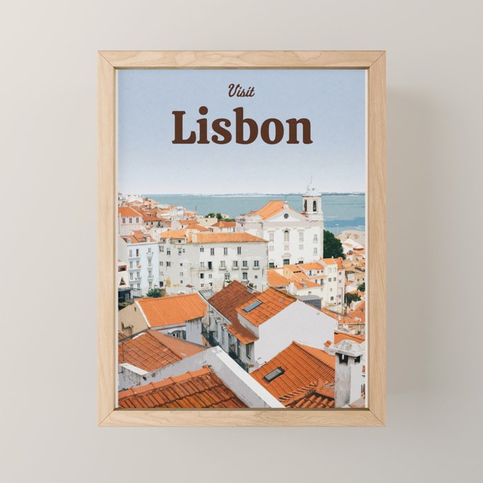 Visit Lisbon Mini Art Print Gallery Image 1