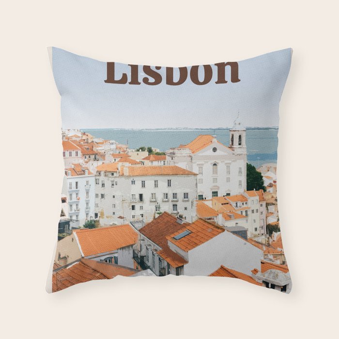 Visit Lisbon Throw Pillow Gallery Image 6