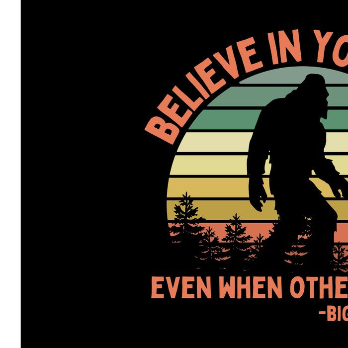 Bigfoot Funny Believe In Yourself Motivational Sasquatch Vintage Sunset Coffee Mug Gallery Image 2