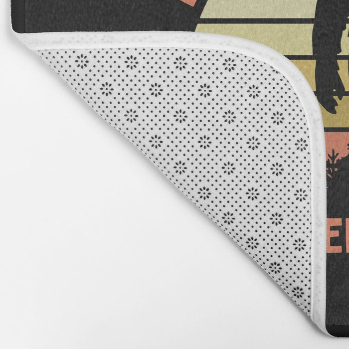 Bigfoot Funny Believe In Yourself Motivational Sasquatch Vintage Sunset Bath Mat Gallery Image 2