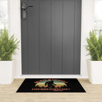 Bigfoot Funny Believe In Yourself Motivational Sasquatch Vintage Sunset Welcome Mat Gallery Image 3