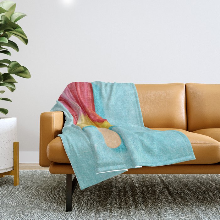 POPSICLE / Cherry, Orange Throw Blanket Gallery Image 1