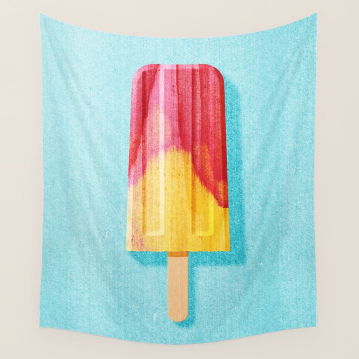 POPSICLE / Cherry, Orange Wall Tapestry Gallery Image 1
