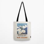 New Zealand, Southern Alps - Vintage travel poster, 1930s Tote Bag Gallery Image 2