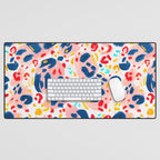 Painted Abstract Leopard Print Desk Mat Gallery Image 1