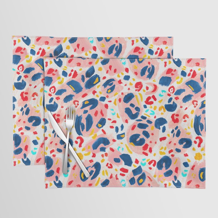 Painted Abstract Leopard Print Placemat Gallery Image 1
