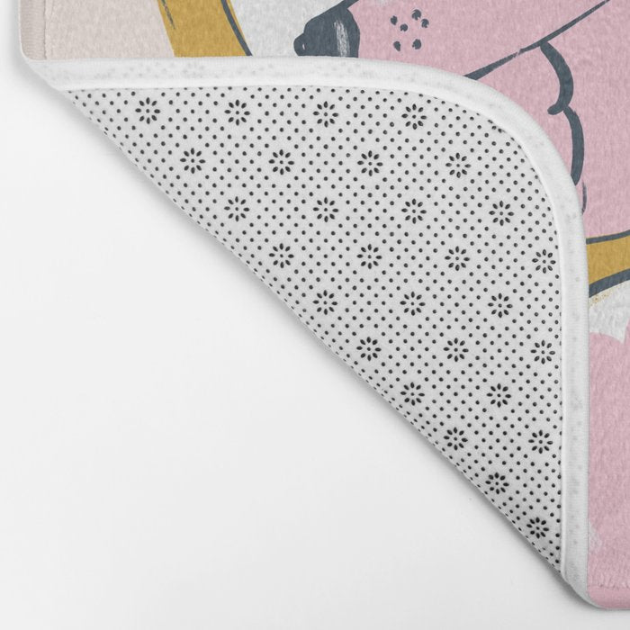 Badass Babe Pink Poodle  Bath Mat Gallery Image 2