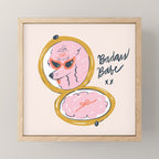Badass Babe Pink Poodle  Mini Art Print Gallery Image 1