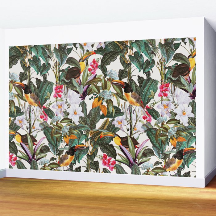 Tropical Toucan Garden Wall Mural Gallery Image 2