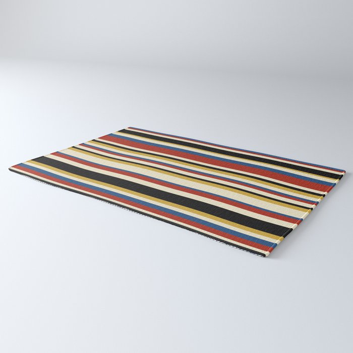 Classic Stripes IX - Bauhaus Palette Rug Gallery Image 3