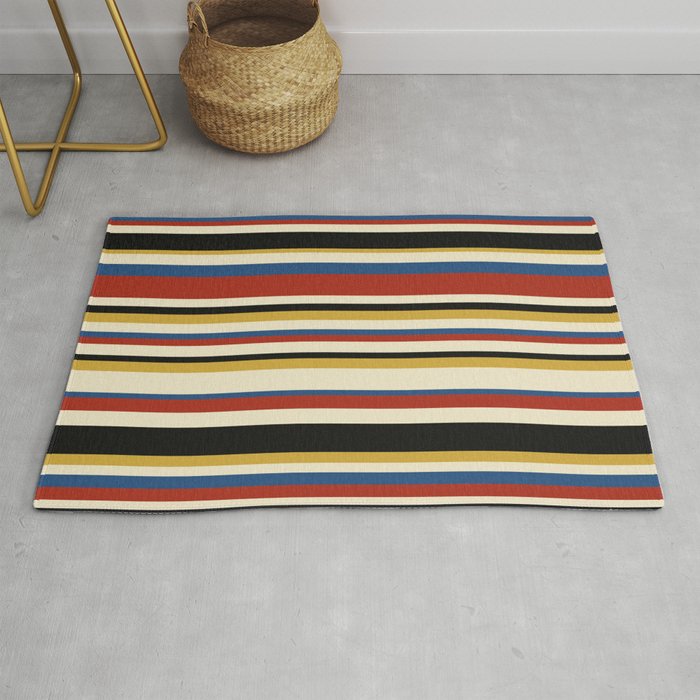 Classic Stripes IX - Bauhaus Palette Rug Gallery Image 1