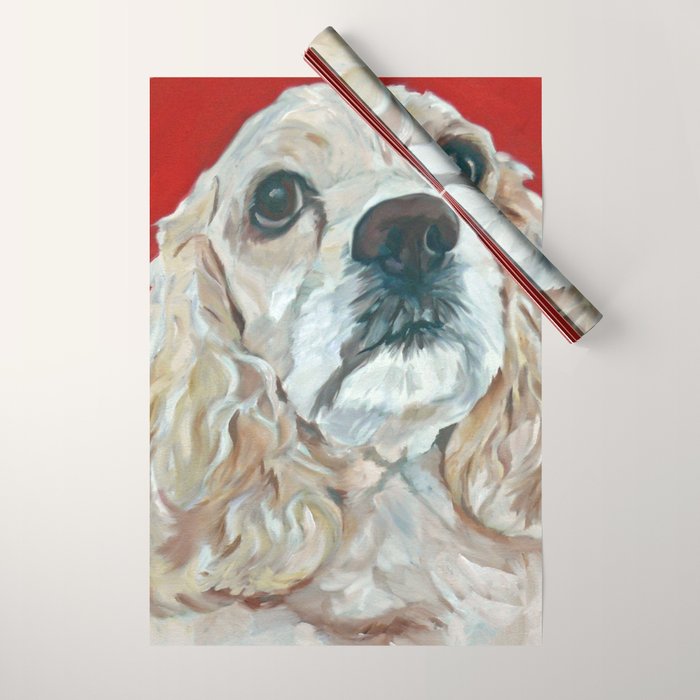 Cocker Spaniel Dog Painting Wrapping Paper Gallery Image 1