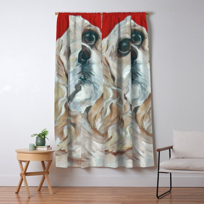 Cocker Spaniel Dog Painting Window Curtain Gallery Image 5