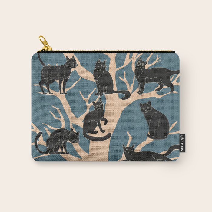 Black Cats in Tree 03 Carry All Pouch Gallery Image 1