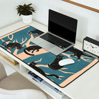 Black Cats in Tree 03 Desk Mat Gallery Image 2