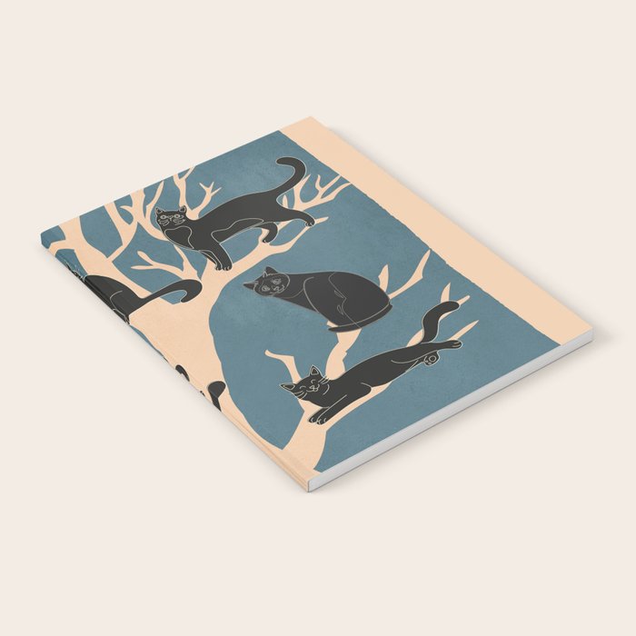Black Cats in Tree 03 Notebook Gallery Image 2