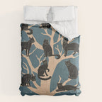 Black Cats in Tree 03 Comforter Gallery Image 6