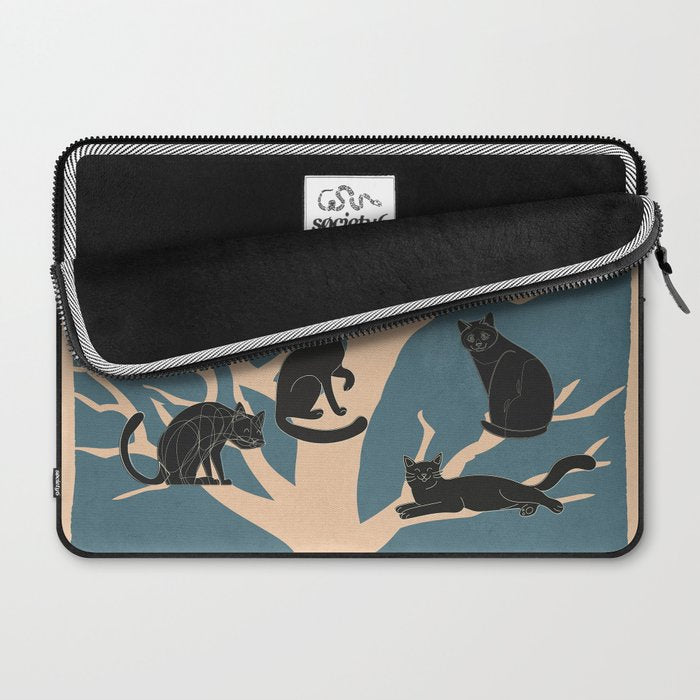 Black Cats in Tree 03 Laptop Sleeve Gallery Image 2