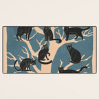 Black Cats in Tree 03 Desk Mat Gallery Image 3