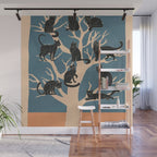 Black Cats in Tree 03 Wall Mural Gallery Image 1