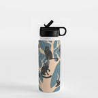 Black Cats in Tree 03 Water Bottle Gallery Image 1