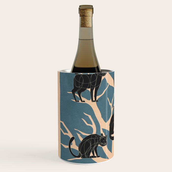 Black Cats in Tree 03 Wine Chiller Gallery Image 2