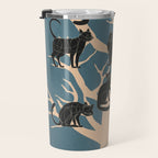 Black Cats in Tree 03 Travel Mug Gallery Image 3