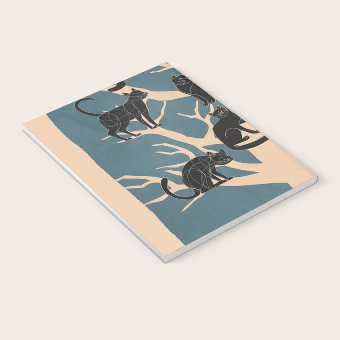 Black Cats in Tree 03 Notebook Gallery Image 3