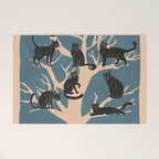 Black Cats in Tree 03 Welcome Mat Gallery Image 1