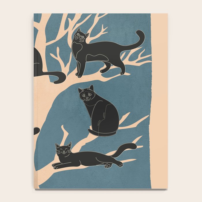 Black Cats in Tree 03 Notebook Gallery Image 4