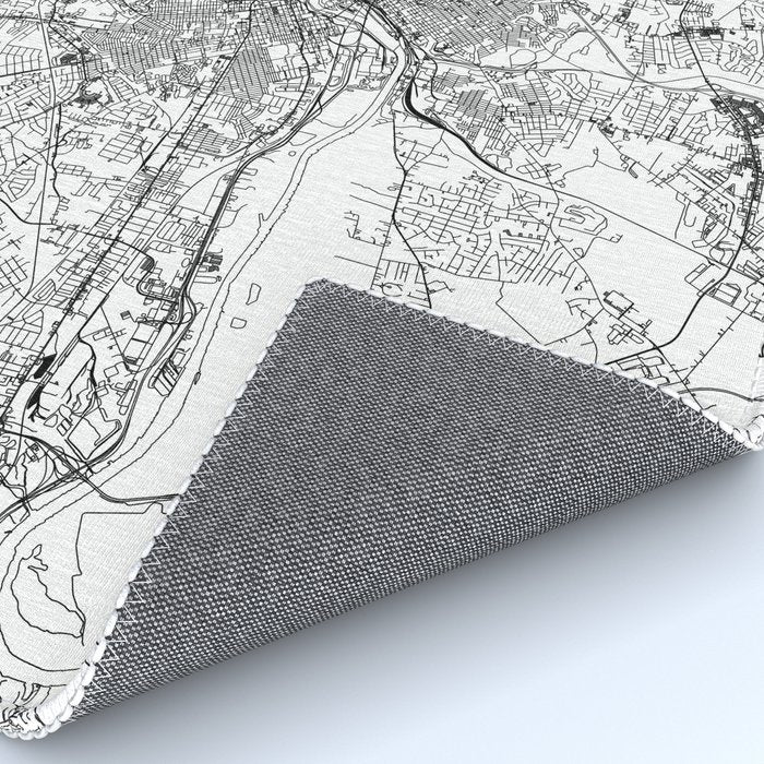 Richmond White Map Rug Gallery Image 4