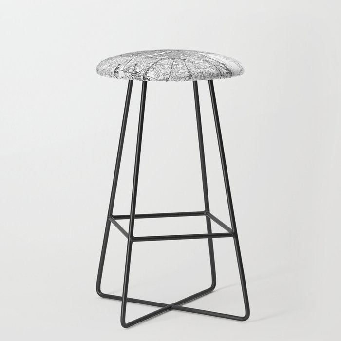 Richmond White Map Stool Gallery Image 1