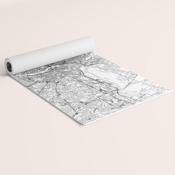 Richmond White Map Yoga Mat Gallery Image 2