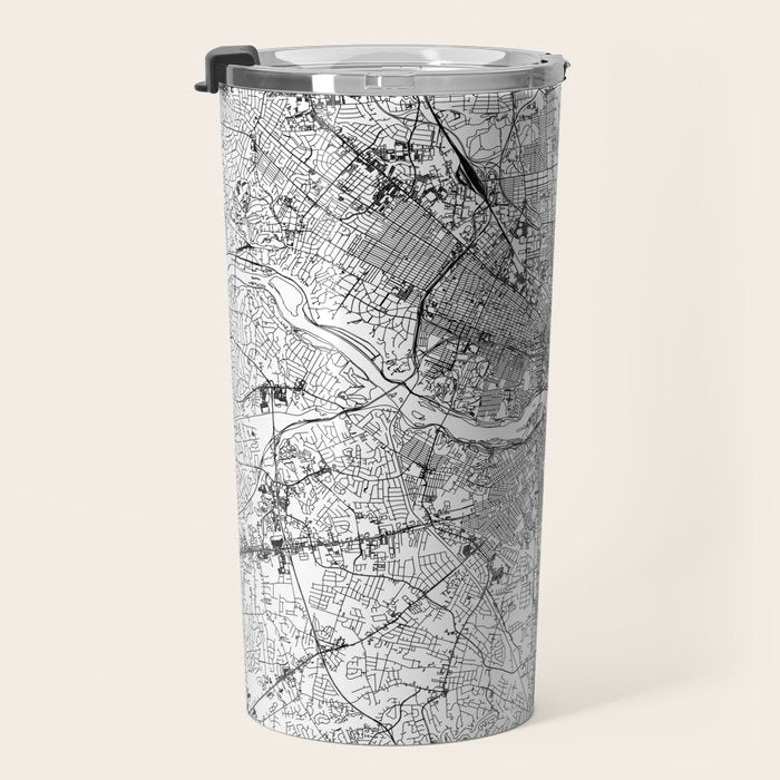 Richmond White Map Travel Mug Gallery Image 3