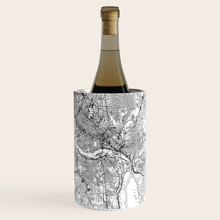 Richmond White Map Wine Chiller Gallery Image 1