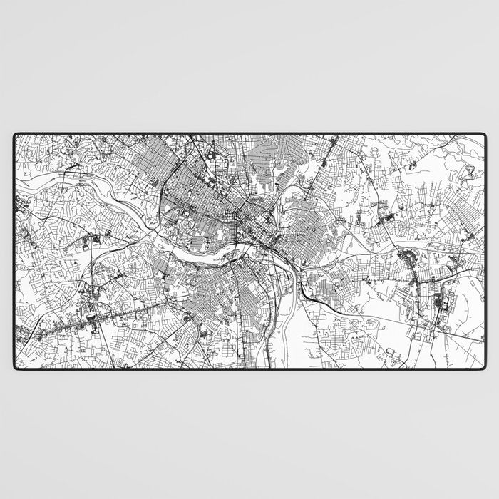 Richmond White Map Desk Mat Gallery Image 3
