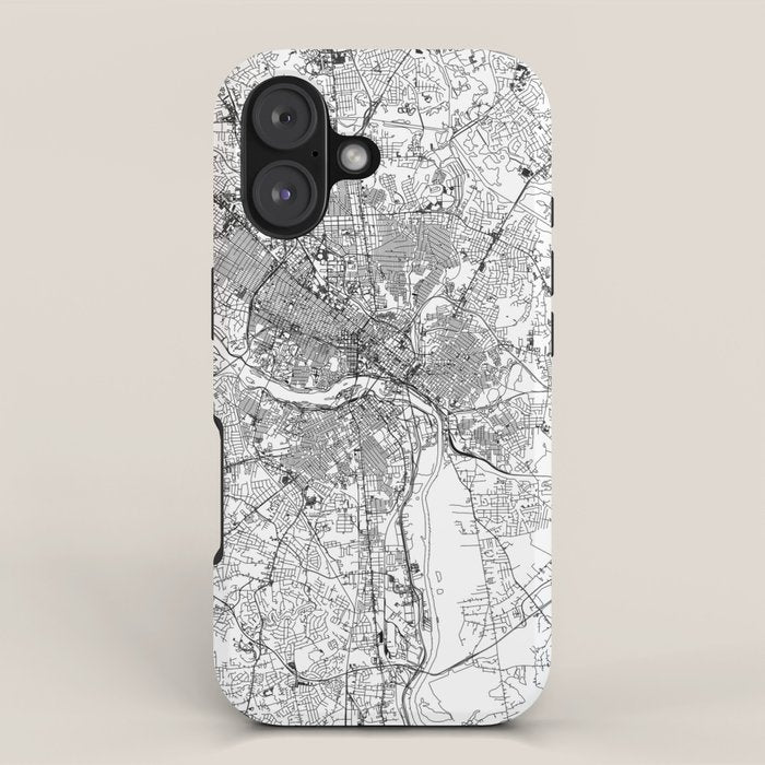 Richmond White Map iPhone Case Gallery Image 1