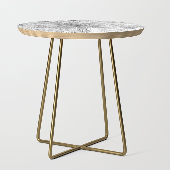 Richmond White Map Side Table Gallery Image 1
