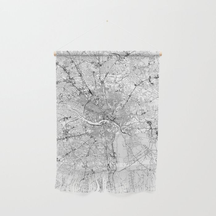 Richmond White Map Wall Hanging Gallery Image 1