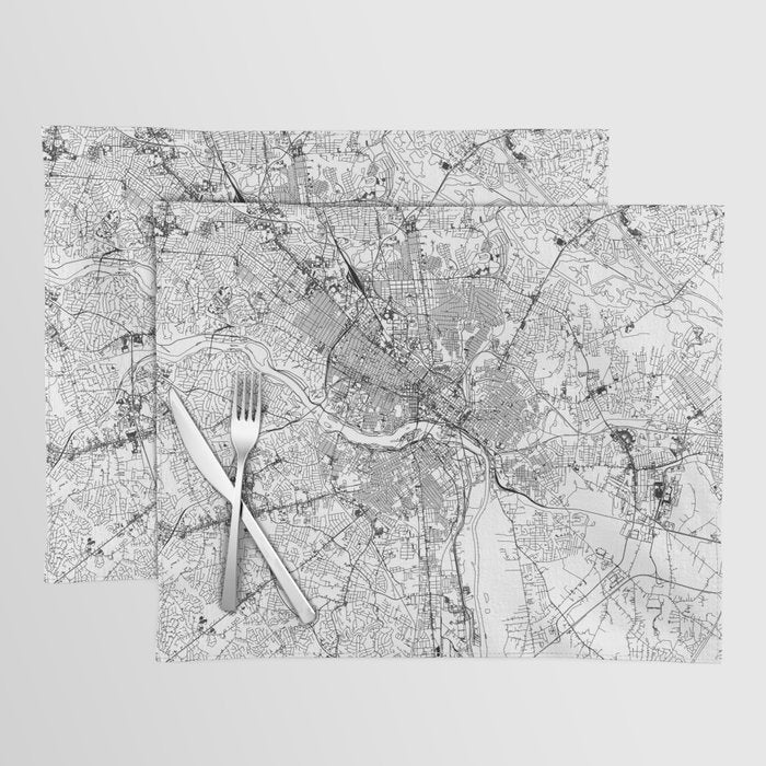 Richmond White Map Placemat Gallery Image 1