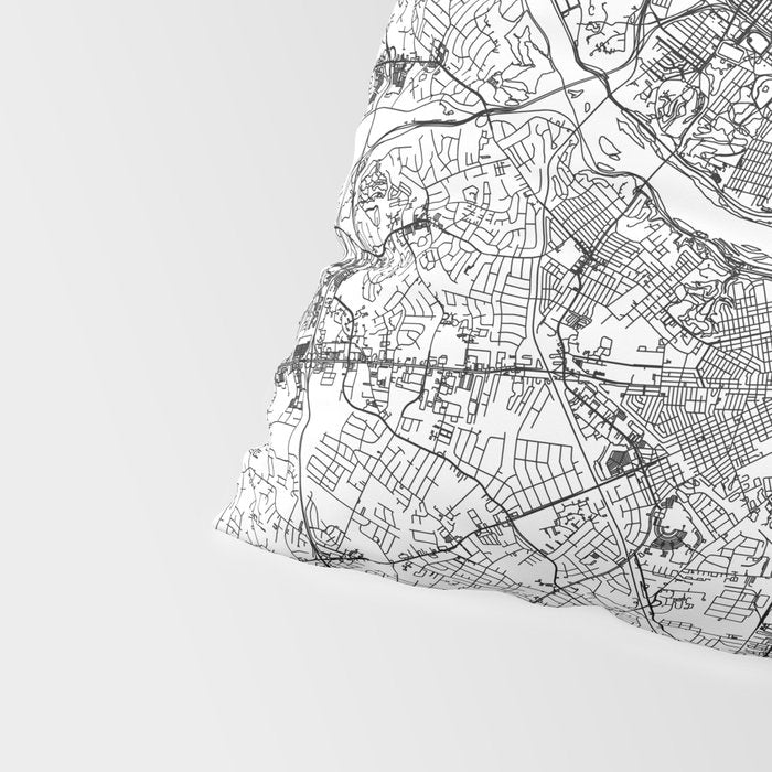 Richmond White Map Pillow Sham Gallery Image 4