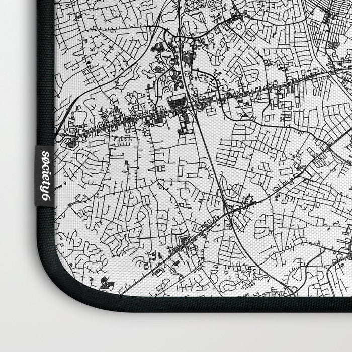 Richmond White Map Laptop Sleeve Gallery Image 3
