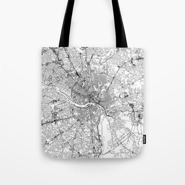 Richmond White Map Tote Bag Gallery Image 1