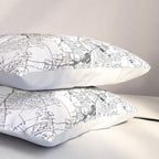 Richmond White Map Pillow Sham Gallery Image 3