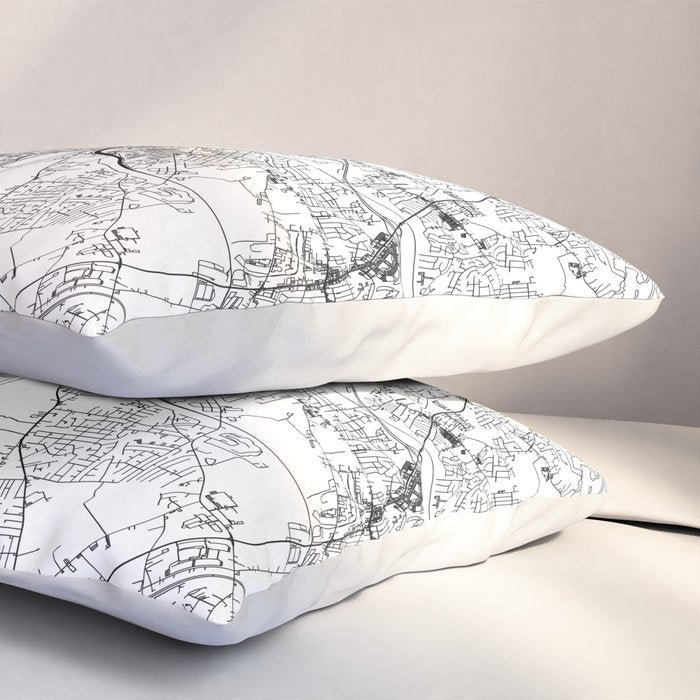 Richmond White Map Pillow Sham Gallery Image 3