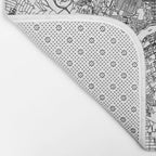 Richmond White Map Bath Mat Gallery Image 2
