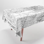 Richmond White Map Tablecloth Gallery Image 1