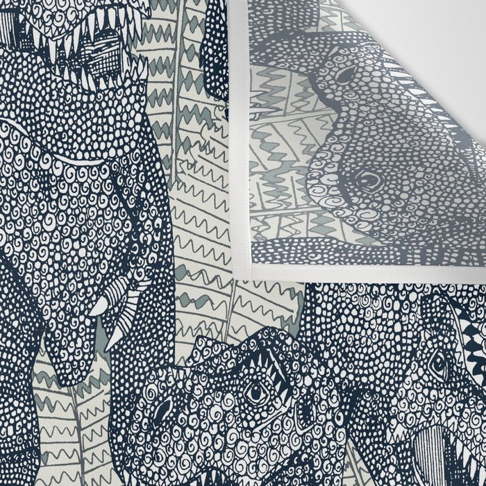 Tyrannosaurus rex indigo Wall Tapestry Gallery Image 3