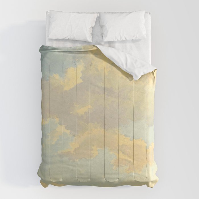 Watercolor Sunrise Clouds Heavenly Pastel Warm Colors Comforter Gallery Image 6